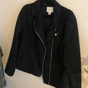 Faux suede black jacket